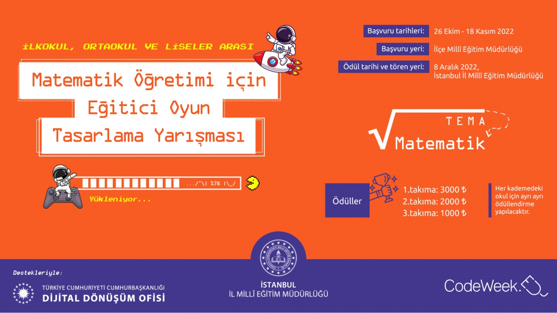 CodeWeek '22 | Matematik Öğretimi için Eğitici Oyun Tasarlama Yarışması